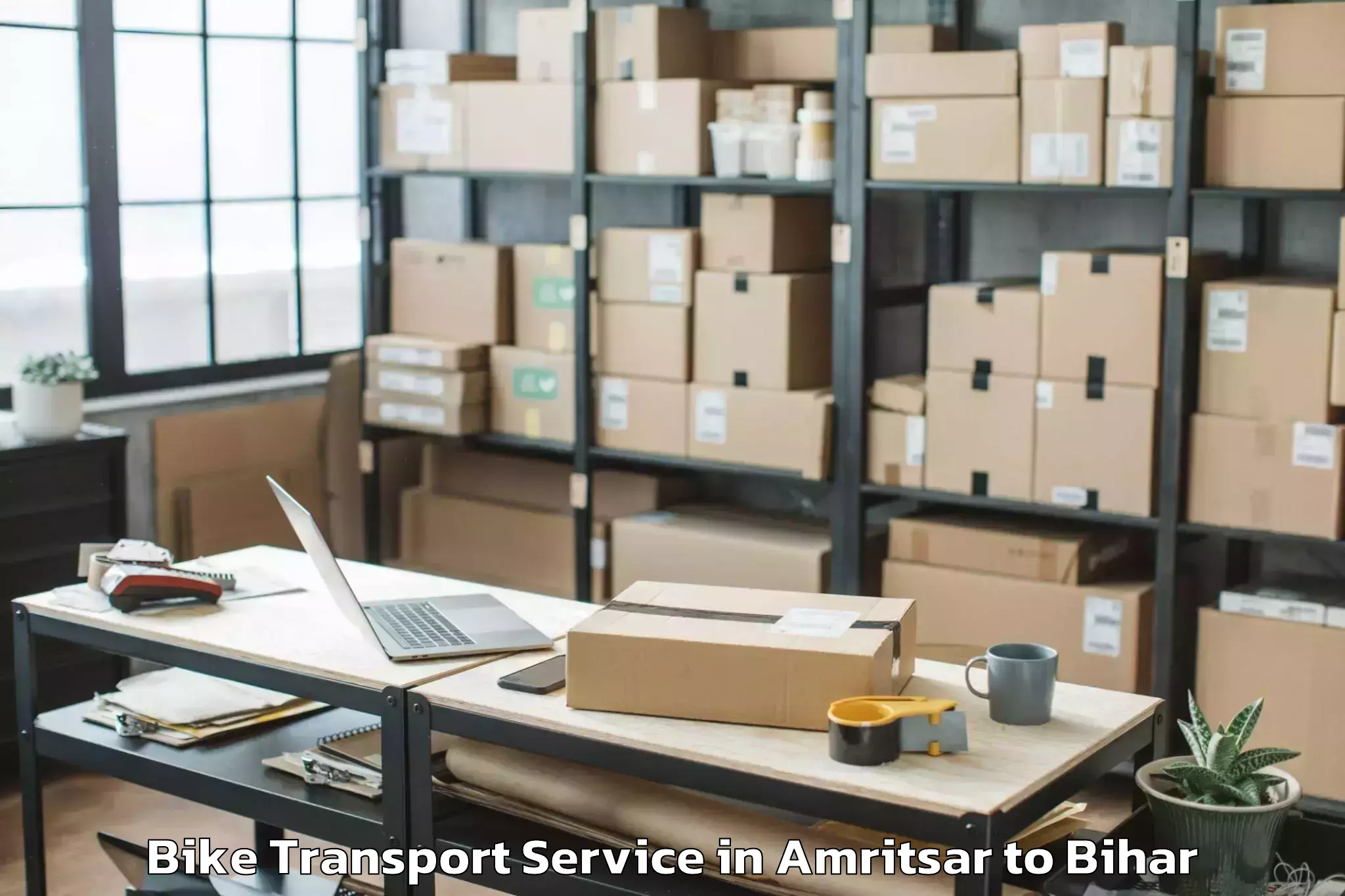 Book Amritsar to Ghoghardiha Bike Transport Online